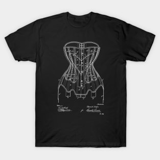 Apparel Corset Vintage Patent Drawing T-Shirt